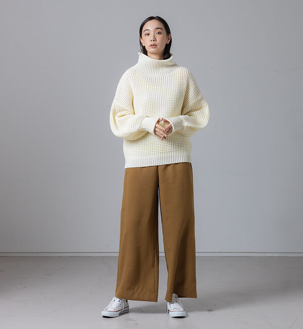 collex「ワッフルタートルニットプルオーバー」|ニット・セーター|
