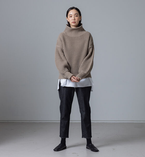 collex「ワッフルタートルニットプルオーバー」|ニット・セーター|