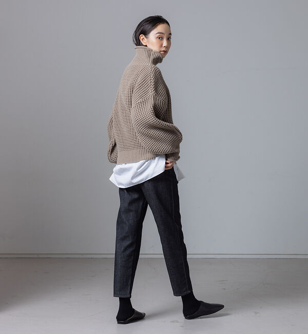collex「ワッフルタートルニットプルオーバー」|ニット・セーター|