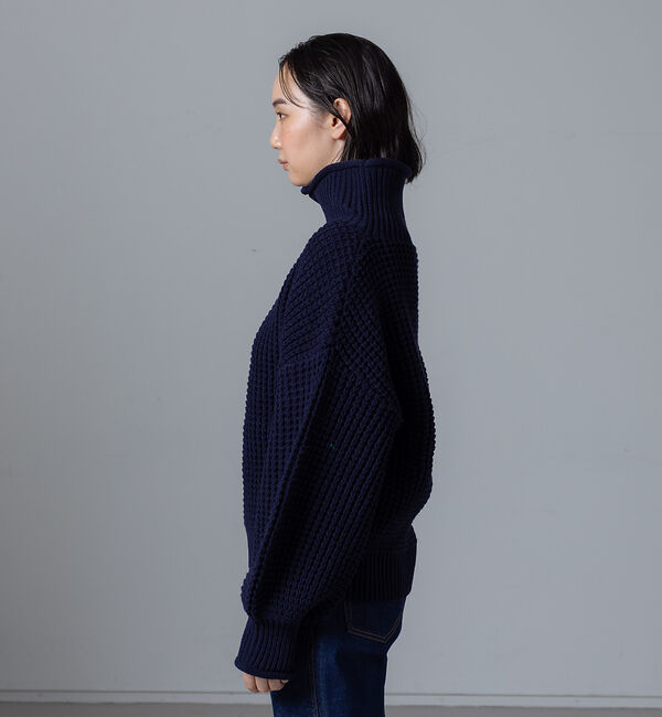 collex「ワッフルタートルニットプルオーバー」|ニット・セーター|