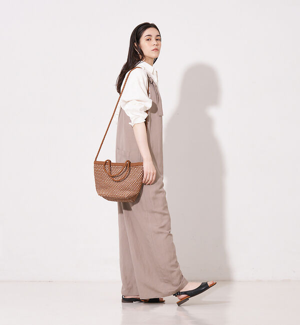 collex「【手洗い可】リネン混イージークロス サロペット」|オールインワン|