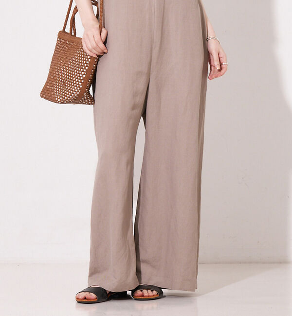 collex「【手洗い可】リネン混イージークロス サロペット」|オールインワン|