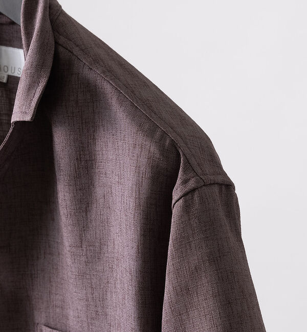 ABAHOUSE「リネンライク Vネック 半袖 シャツ」|シャツ・ブラウス|