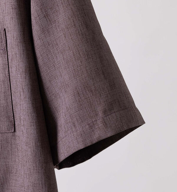 ABAHOUSE「リネンライク Vネック 半袖 シャツ」|シャツ・ブラウス|