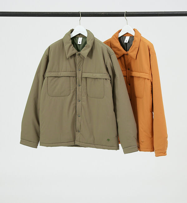ABAHOUSE「【別注 DESCENTE / デサント】ライトパフ シャツブルゾン」|ブルゾン・スタジャン|カーキ