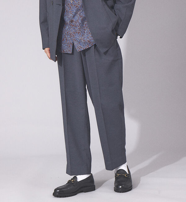 ABAHOUSE「【セットアップ対応】ライトウェイト ワンタック イージー ワイドパンツ」|その他|インディゴ