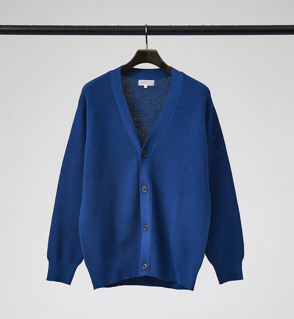 ABAHOUSE「【アンサンブル対応】メッシュ ニット カーディガン」|カーディガン|ブルー