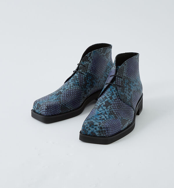 alfredoBANNISTER「オブリーク パイソン チャッカ ブーツ」|ショートブーツ|