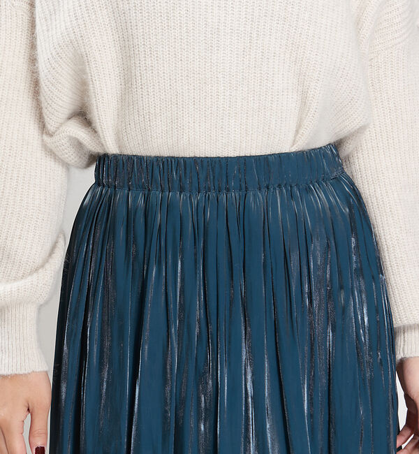 Rouge vif「サテンギャザーロングスカート」|スカート|