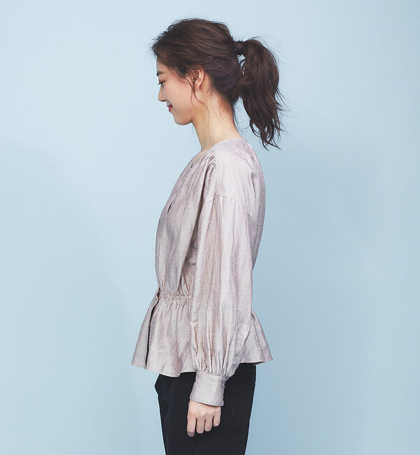 Rouge vif「前あきペプラムブラウス」|シャツ・ブラウス|