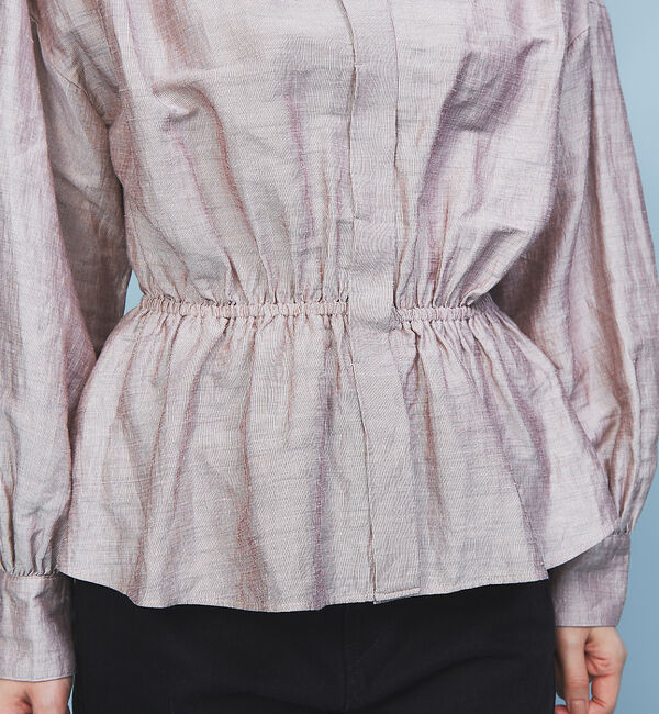 Rouge vif「前あきペプラムブラウス」|シャツ・ブラウス|