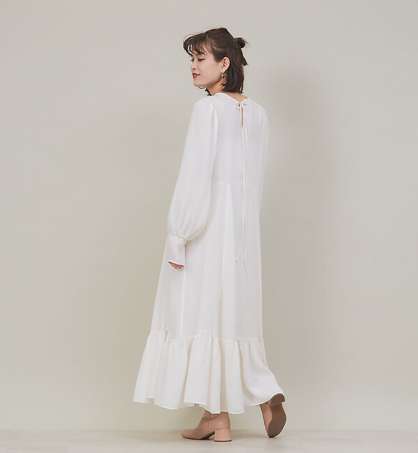 Rouge vif「キュプラロングドレス」|ワンピース|ホワイト