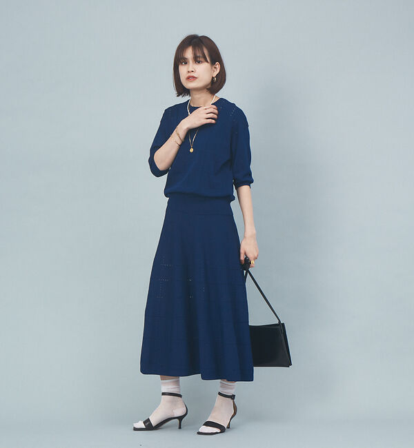 Rouge vif「【セットアップ対応】アイレットニットスカート」|スカート|