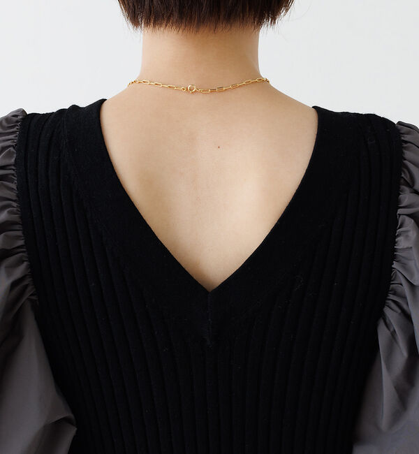 Rouge vif「ファブリック  スリーブニットワンピース」|ワンピース|