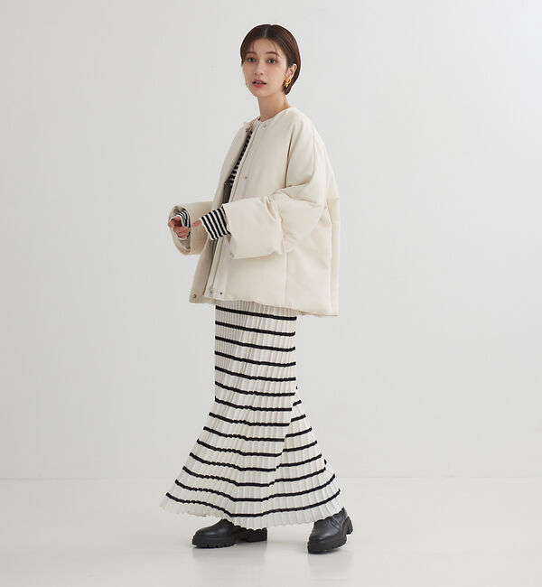 Rouge vif「マフラー付きグログランダウン」|ダウン|