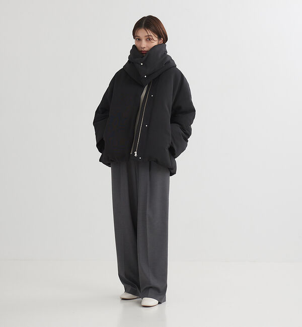 Rouge vif「マフラー付きグログランダウン」|ダウン|