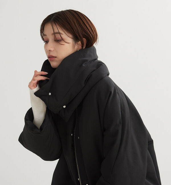 Rouge vif「マフラー付きグログランダウン」|ダウン|