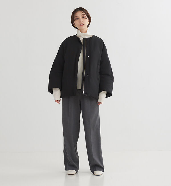 Rouge vif「マフラー付きグログランダウン」|ダウン|