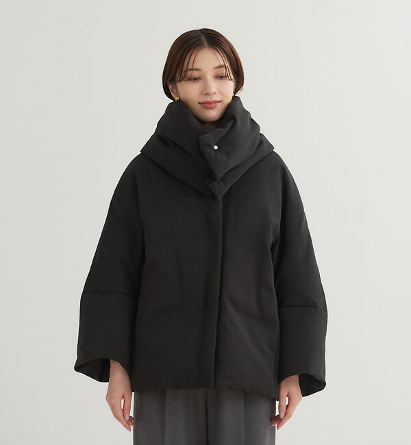 Rouge vif「マフラー付きグログランダウン」|ダウン|