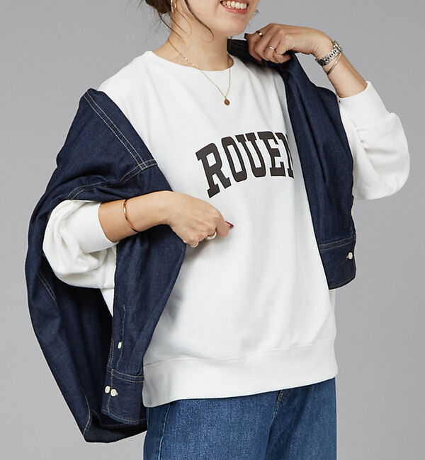 Rouge vif「【一部店舗限定】ドロップショルダーロゴスウエット」|スウェット・ジャージ|オフホワイト