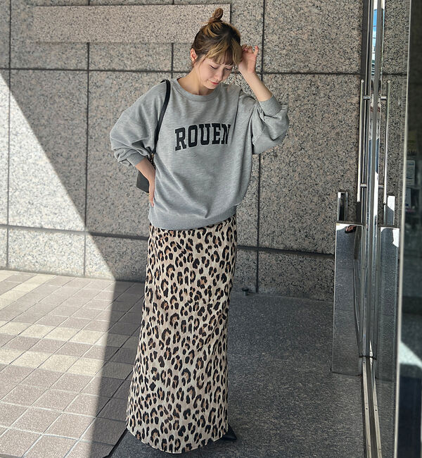 Rouge vif「【一部店舗限定】ドロップショルダーロゴスウエット」|スウェット・ジャージ|