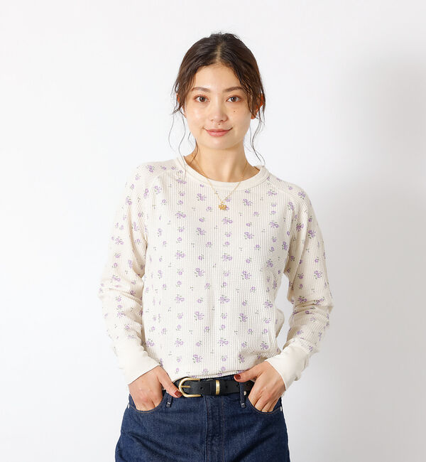 Rouge vif「【JEMORGAN / ジェーイーモーガン】ワッフルラグランロンＴ / パック入」|Tシャツ・カットソー|