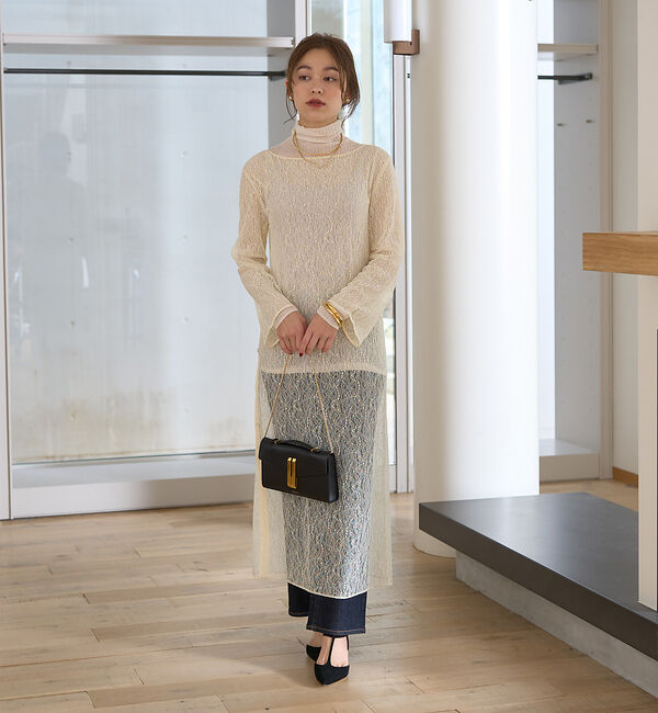 Rouge vif「前後２WAYサイドスリットレースワンピース」|ワンピース|