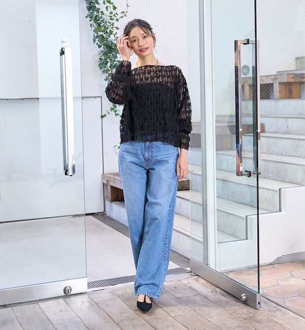 Rouge vif「【一部店舗限定】フェザーチュールブラウス」|シャツ・ブラウス|