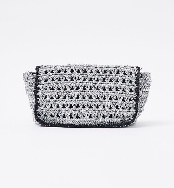 Rouge vif「【Swaraj/スワラージ】手編みのメタリックマクラメBAG / チェーンミニバ」|ショルダー・メッセンジャー|