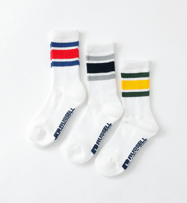 Rouge vif「【RUSSELL ATHLETIC/ラッセル アスレチック】靴下/3点セット/R」|ソックス|