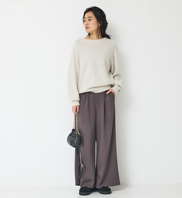 Rouge vif「【人気追加】ストレッチダンボールタックワイドパンツ」|その他|