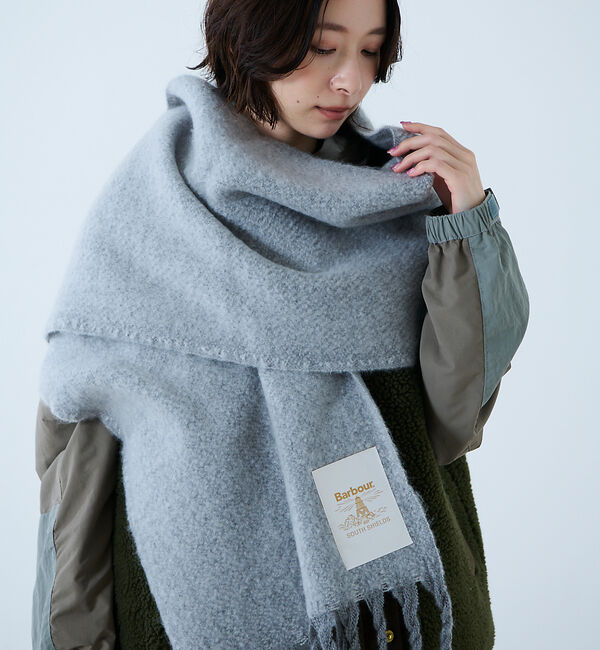 Rouge vif「【BARBOUR/バブアー】Ellison Scarf / エリソンスカーフ /」|マフラー|グレー