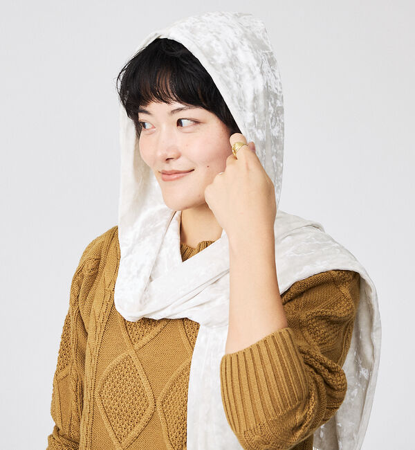 Rouge vif「【Keena/キーナ】ベルベットマフラー/マフラー/ベルベット/お出かけ【WEB」|マフラー|