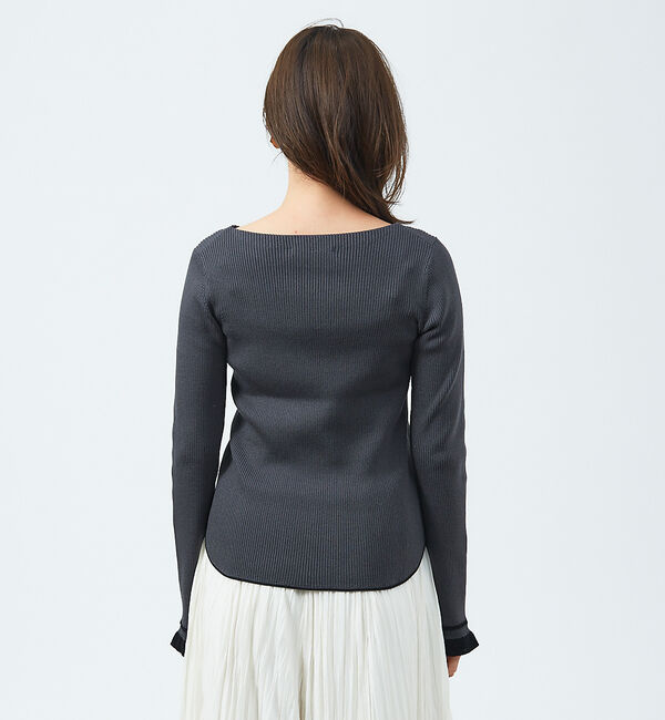 qualite「バイカラースリーブニット」|ニット・セーター|