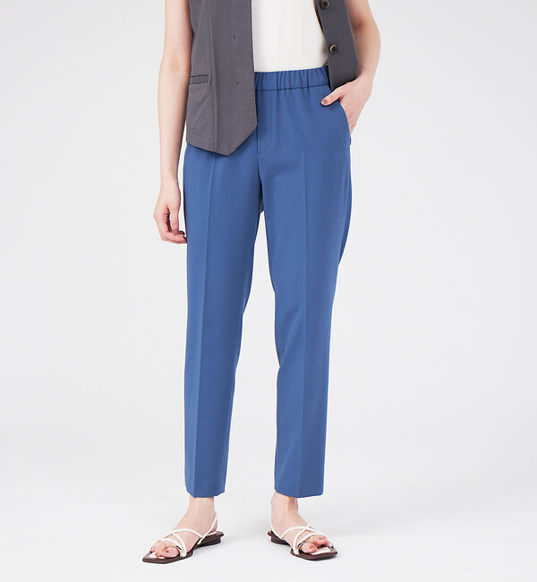 qualite「ドライギャバシガレットパンツ」|その他|ブルー