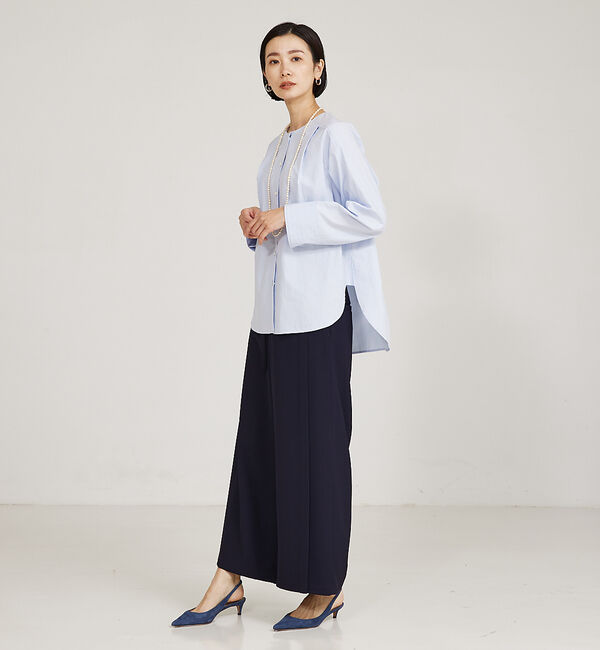 qualite「オーガニックコットンタイプライターシャツ」|シャツ・ブラウス|