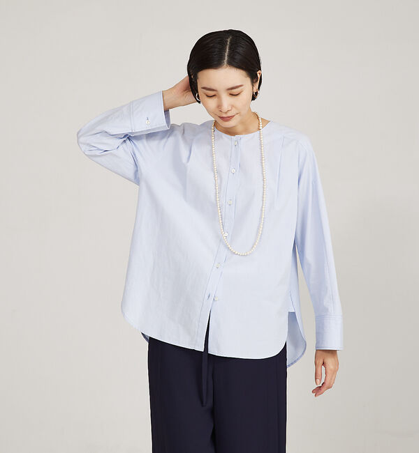 qualite「オーガニックコットンタイプライターシャツ」|シャツ・ブラウス|