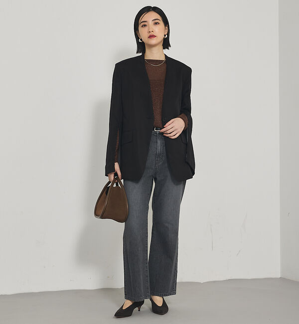 qualite「【大人気ラメシリーズ】ラメシアーボックスニット」|Tシャツ・カットソー|