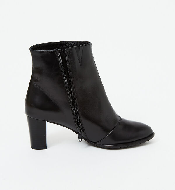 AU BANNISTER「【最高ブーツ/ 6.5cmヒール】ラウンドトゥブーツ」|ショートブーツ|