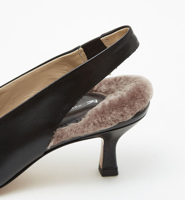 AU BANNISTER「●FABIO RUSCONI スリングバックファーミュール」|パンプス|