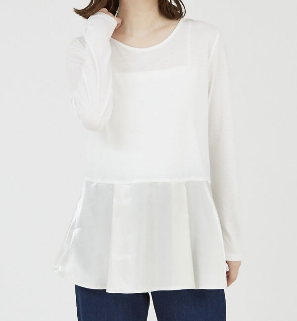abahouse mavie「裾切替えレイヤードインナー」|Tシャツ・カットソー|ホワイト系その他3