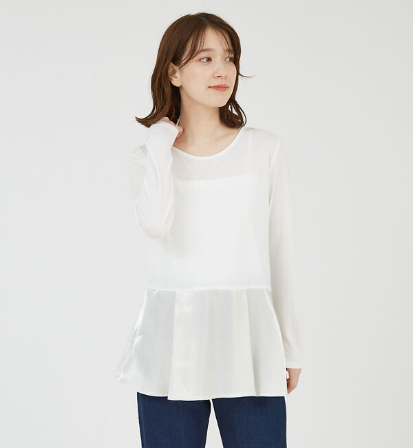 abahouse mavie「裾切替えレイヤードインナー」|Tシャツ・カットソー|