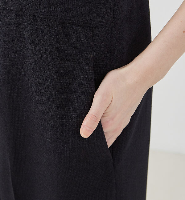 abahouse mavie「【２点/セットアップ】ライトツィードフレンチ ジャケット&パンツセット」|ノーカラージャケット|