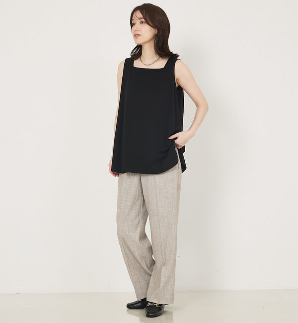 abahouse mavie「【2WAY】スクエアネックシャツヘムタンク」|キャミソール|
