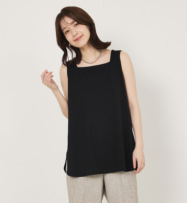 abahouse mavie「【2WAY】スクエアネックシャツヘムタンク」|キャミソール|