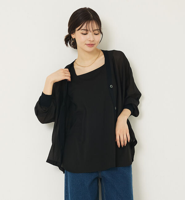 abahouse mavie「【2WAY】スクエアネックシャツヘムタンク」|キャミソール|