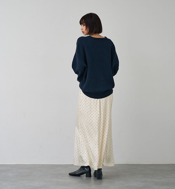 abahouse mavie「スウェットライク刺繍ニット【予約】」|ニット・セーター|