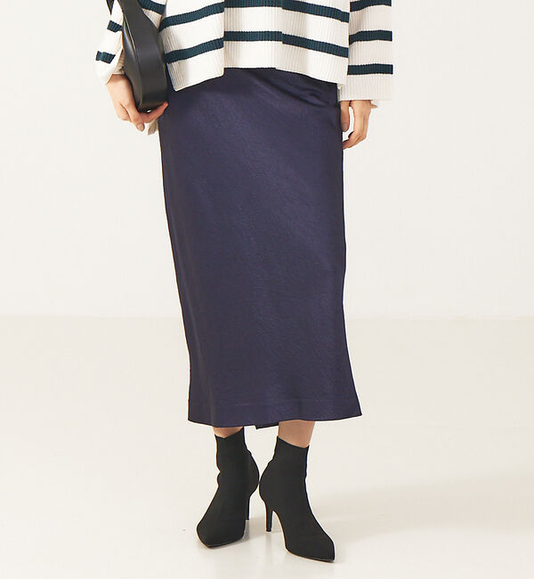The Store by C' 「【COCUCA】製品染めスカート」|スカート|ダークネイビー