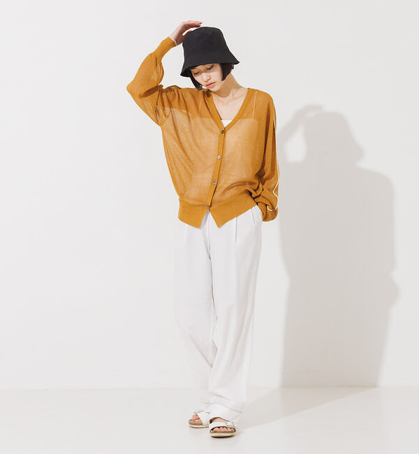 NOMINE「【前後着用可】2WAYシアーラインカーディガン」|カーディガン|