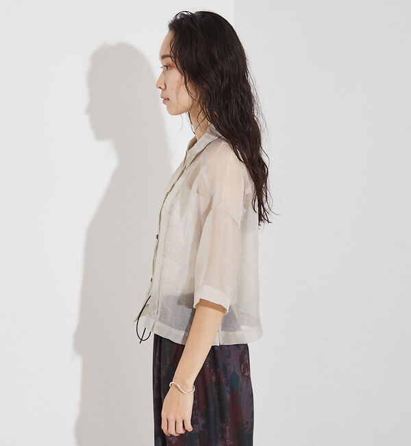 NOMINE「ハーフスリーブ シアー シャツ」|シャツ・ブラウス|